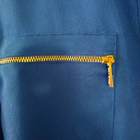 Royal blue Calvin Klein XL button down classy professional contemporary top - Picture 2 of 7